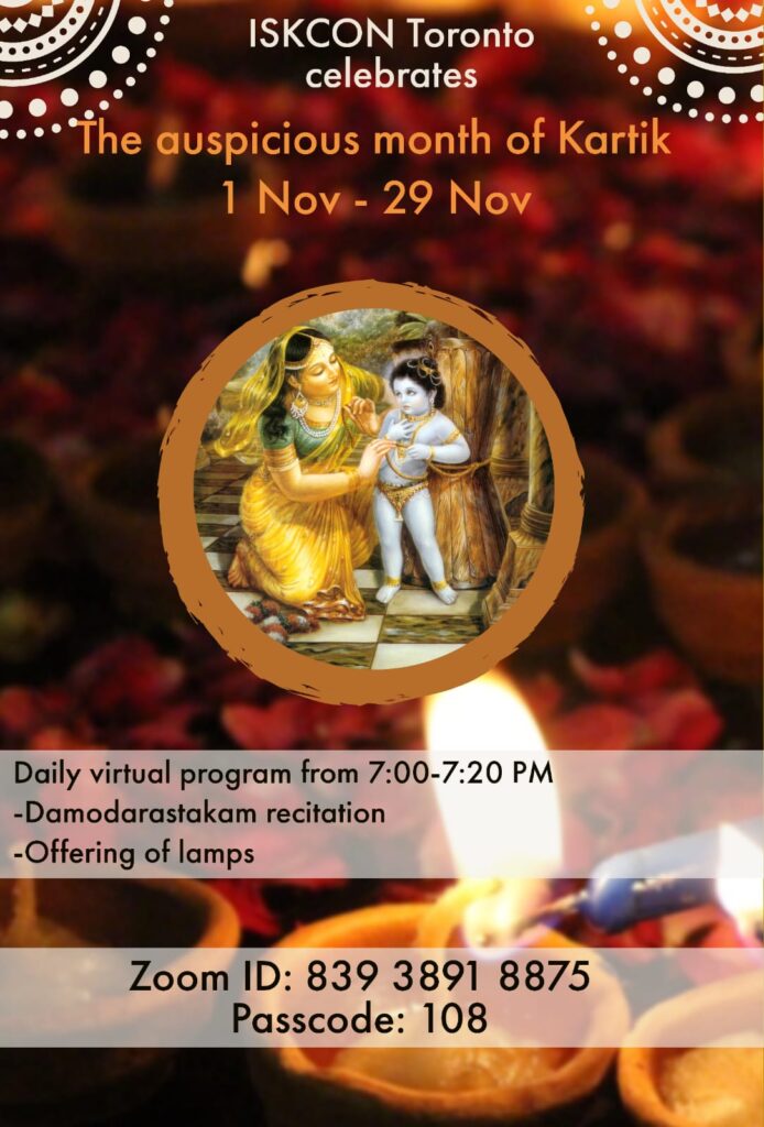 The Auspicious Month of Kartik ISKCON Toronto