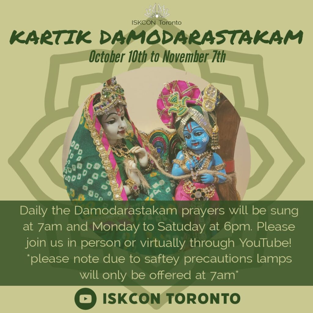 Special Activities During the Month of Kartik ISKCON Toronto