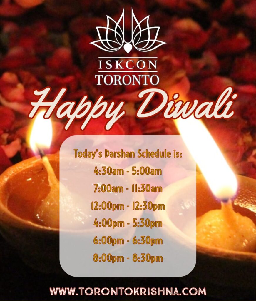Happy Diwali from ISKCON Toronto! ISKCON Toronto